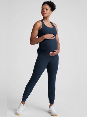 BeyondYoga Spacedye Beyond the Bump Maternity Midi Jogger, Small